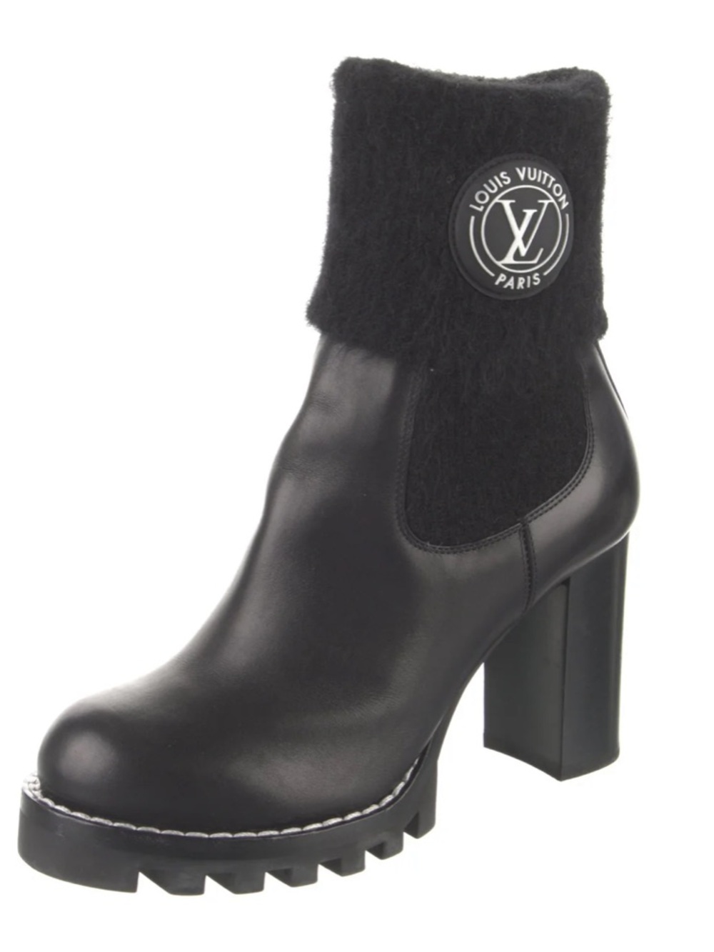 Louis Vuitton Monogram Leather Sock Boots